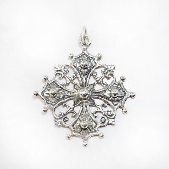 Picture of Vintage Gothic Inspired Sterling Silver Cross Pendant by Guglielmo Cini