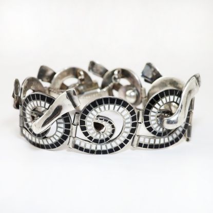 Picture of Vintage Margot de Taxco Enamel & Silver Bracelet