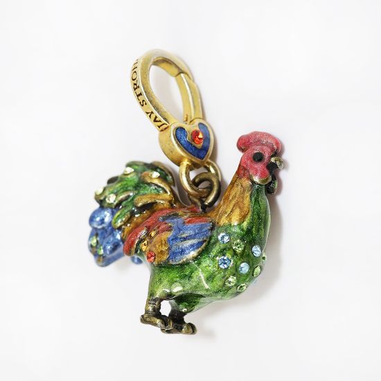 Picture of 'Eli' Rooster Charm by Jay Strongwater