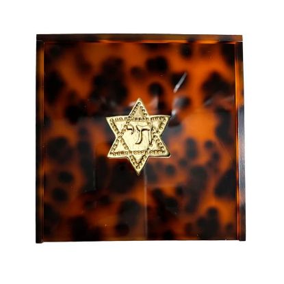 Picture of Southern Tribute BLue Acrylic & Tiger Cocktail Napkin Box - copy - copy