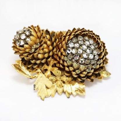 Picture of Vintage Miriam Haskell Chrysanthemum Flower Brooch