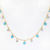 Picture of 14k Two-Tone Gold, Turquoise & Diamond Charms Necklace