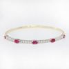 Picture of 14k Two-Tone Gold, Diamond & Ruby Bangle