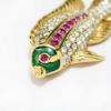 Picture of Vintage Swarovski Pavé Set Crystal & Enamel Fish Brooch