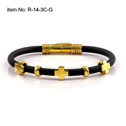 Picture of AXION Gold Plated Sterling Silver Cross Motifs Bracelet