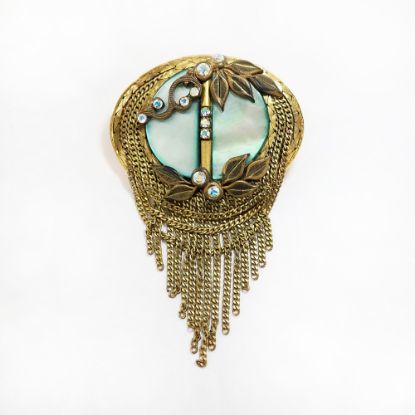 Picture of Vintage Marena Handarbeit Hand Made Art Deco Revival Brooch/Pendant