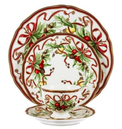 Picture of 16-Piece 'Holiday' by Tiffany & Co. Dinnerware Set