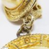 Picture of Vintage Large Chanel Faux Pearl & Rhinestone Dangle Earrings