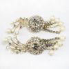 Picture of Vintage Extra Large Hobé Rhinestone & Pearl Clip-On Earrings