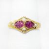 Picture of Antique English Victorian 12k Gold, Sapphire & Pearl Ring