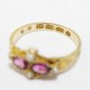 Picture of Antique English Victorian 12k Gold, Sapphire & Pearl Ring