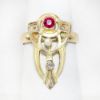 Picture of Art Nouveau 14k & 10k Gold, Ruby, Pearl & Diamond Ring