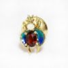 Picture of Vintage 14k Gold, Enamel, Garnet & Pearl Insect Pin