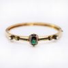 Picture of Antique Victorian 12k Gold, Demantoid Garnet & Seed Pearl Child's Bracelet