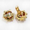 Picture of Vintage Mid Century 18k Gold & Multi Gemstone Sputnik Earrings