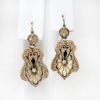 Picture of Antique Victorian 9k Gold, Black Enamel & Diamond Earrings