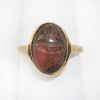Picture of Vintage 10k Gold & Carved Rhodonite Scarab Ring