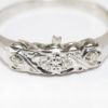 Picture of Vintage 14k White Gold & Diamond Locking Bridal Ring Set