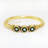 Picture of Victorian Era Etruscan Revival 14k Gold & Turquoise Cabochon Bangle Bracelet