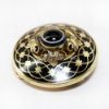 Picture of Victorian Etruscan Revival 9k Gold, Enamel & Banded Agate Mourning Locket Brooch/Pendant