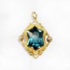 Picture of Vintage 8k Gold & Blue Synthetic Spinel Pendant
