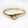 Picture of Antique Minimalist 14k Gold & Diamond Solitaire Engagement Ring