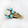 Picture of Antique European .333 (8k) Gold, Pearl & Turquoise Ring