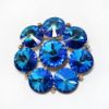 Picture of Vintage 1960s Weiss Blue Rivoli Rhinestone Brooch