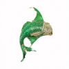 Picture of Vintage Ciner Large Green Enamel & Rhinestone Fish Brooch/Pendant