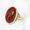 Picture of Vintage 14k Gold & Intaglio Carved Carnelian Signet Ring