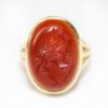 Picture of Vintage 14k Gold & Intaglio Carved Carnelian Signet Ring