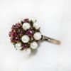 Picture of Vintage 8k Gold, Cultured Pearl & Pink Sapphire Thai Princess/Harem Ring