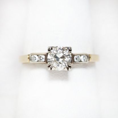 Picture of Vintage 14k Two-Tone Gold & Diamond Engagement Ring