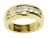 Picture of 18k Yellow Gold & Diamond Band Men's Wedding Ring