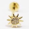 Picture of 14k Yellow Gold Diamond Sun Tragus Earring