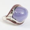 Picture of 14k White Gold Star Sapphire and Tourmaline Ring