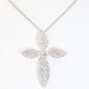 Picture of 18k White Gold Diamond Cross Pendant