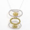 Picture of 14k Two Tone Gold Pavé Set White & Yellow Diamond Pendant