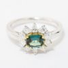 Picture of 18k Two Tone Gold Diamond and Alexandrite Ring
