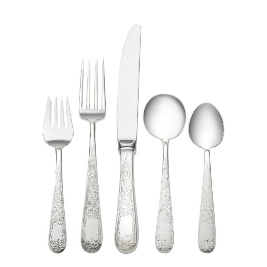 Picture of New 5-Piece Dinner Setting with Cream Soup Spoon 
