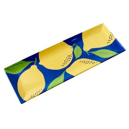 Picture of Melamine Lemon Sandwich Tray, Blue Background