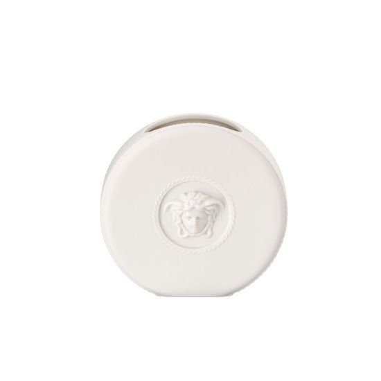 Picture of Versace by Rosenthal 'La Medusa Mini' White Round Disc Vase