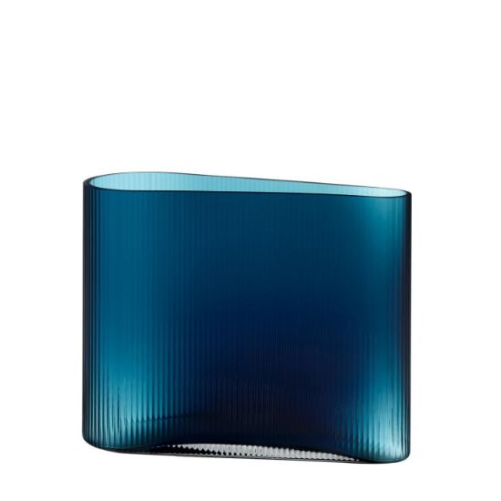 Picture of 'Mist' Vase in Petroleum Green, Wide