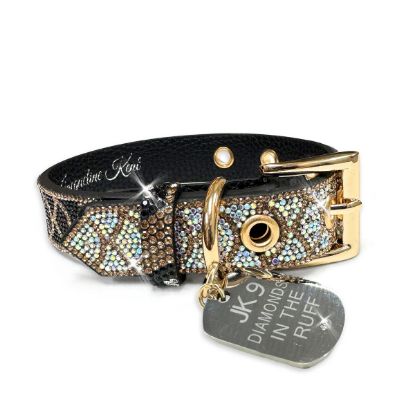 Picture of Jacqueline Kent Midnight Mermaid Small 'Diamonds in the Ruff' Dog Collar