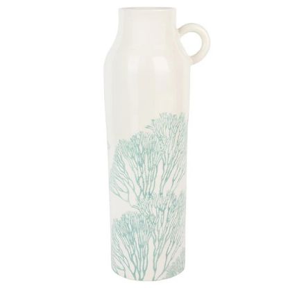 Picture of Large White Tall Handled Vase