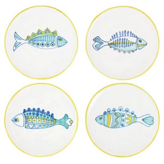 Picture of Set of 4 Salad Plates, Assorted