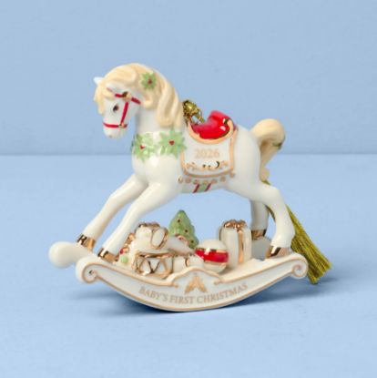 Picture of 2026 Baby's 1st Christmas Vintage Rocking Horse Ornament