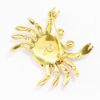 Picture of Pavé Crystal & Enamel Crab Brooch with Faux Pearl Eyes