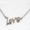 Picture of 14k White Gold Diamond Love Necklace 