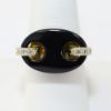 Picture of 14k Yellow Gold Oval Onyx & Diamond Ring